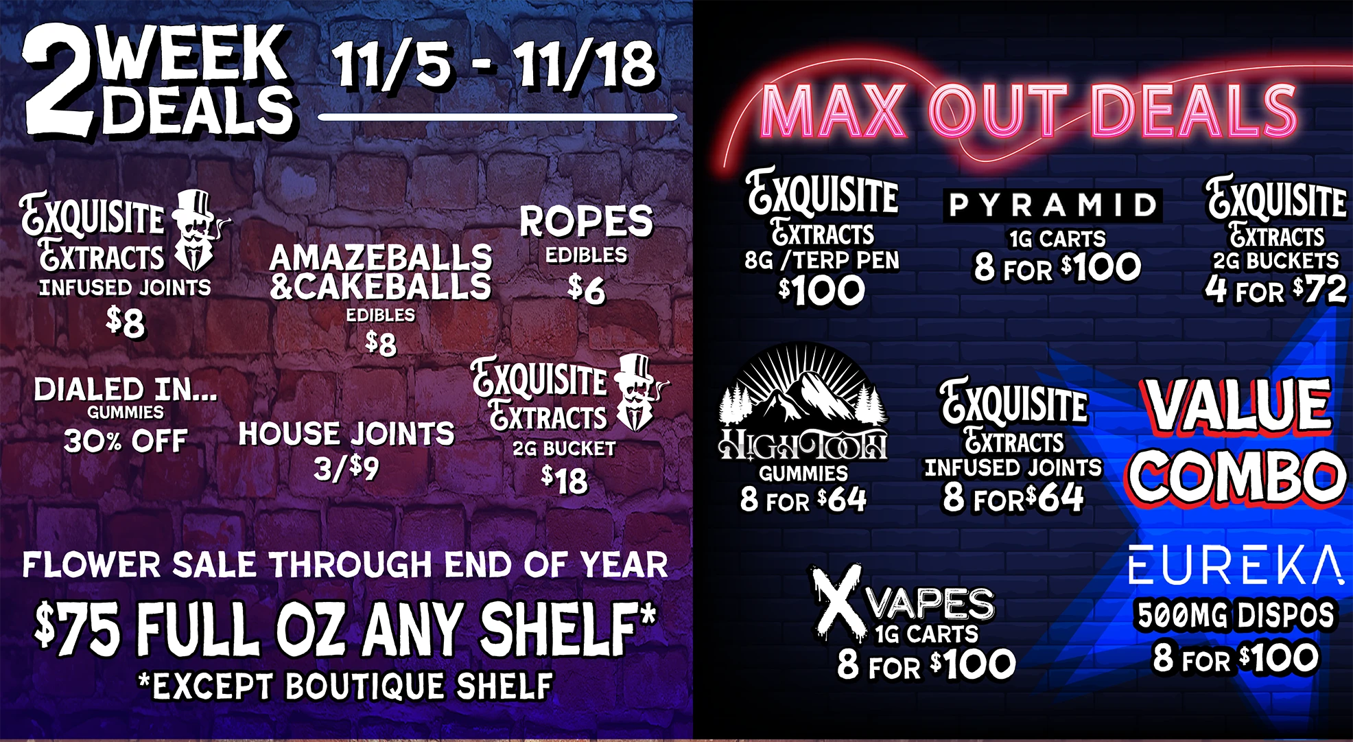 2 Week Deals / Max-Out Specials