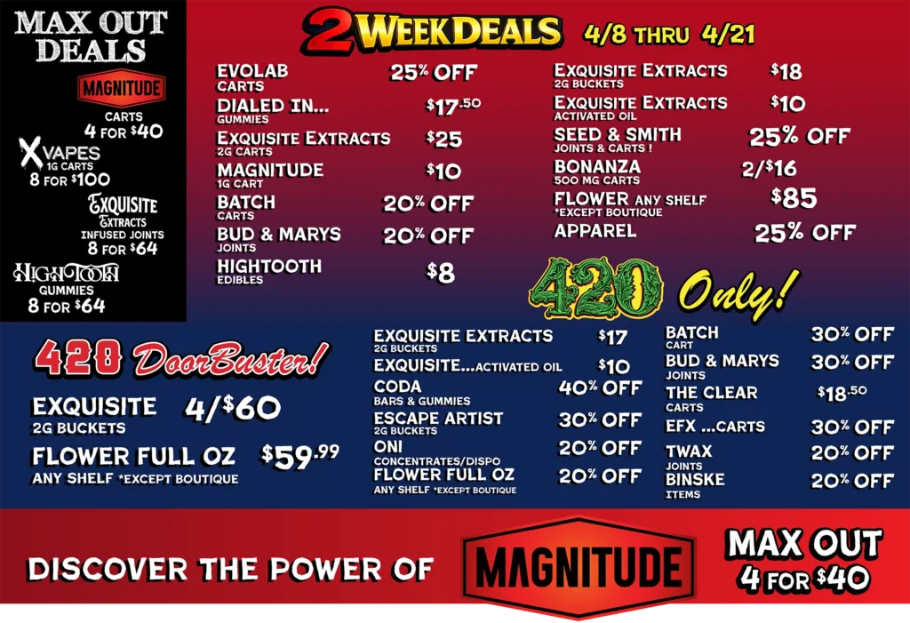 2 Week Deals / Max-Out Specials