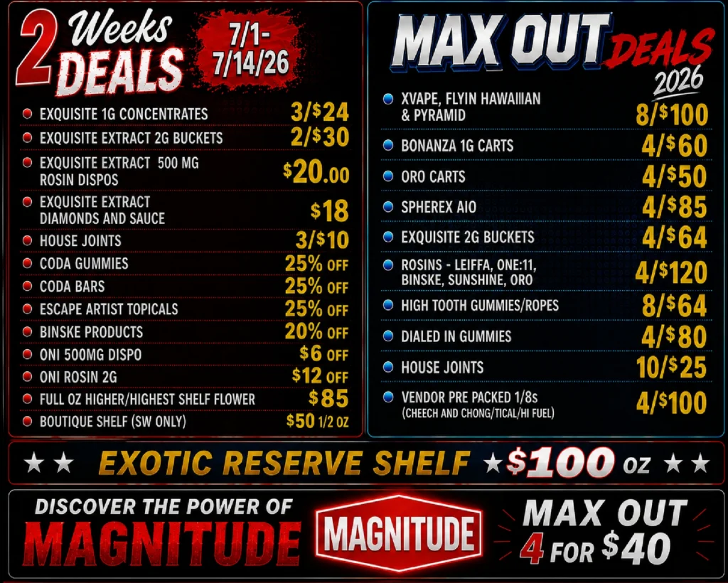 2 Week Deals / Max-Out Specials