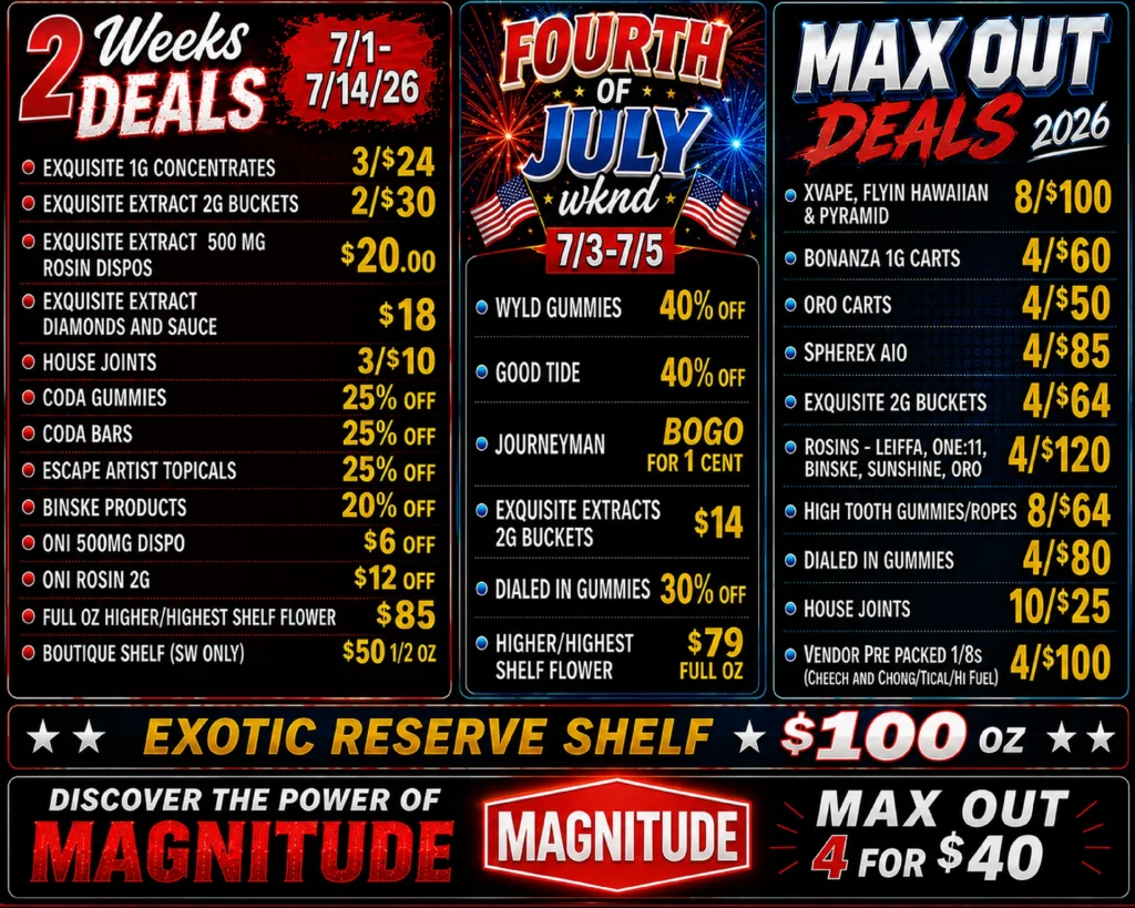 2 Week Deals / Max-Out Specials