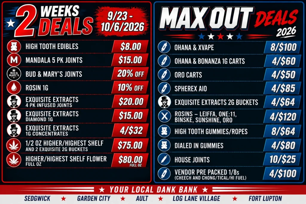 2 Week Deals / Max-Out Specials