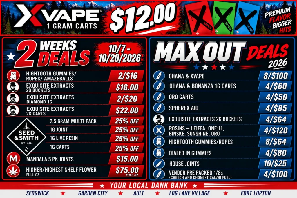 2 Week Deals / Max-Out Specials